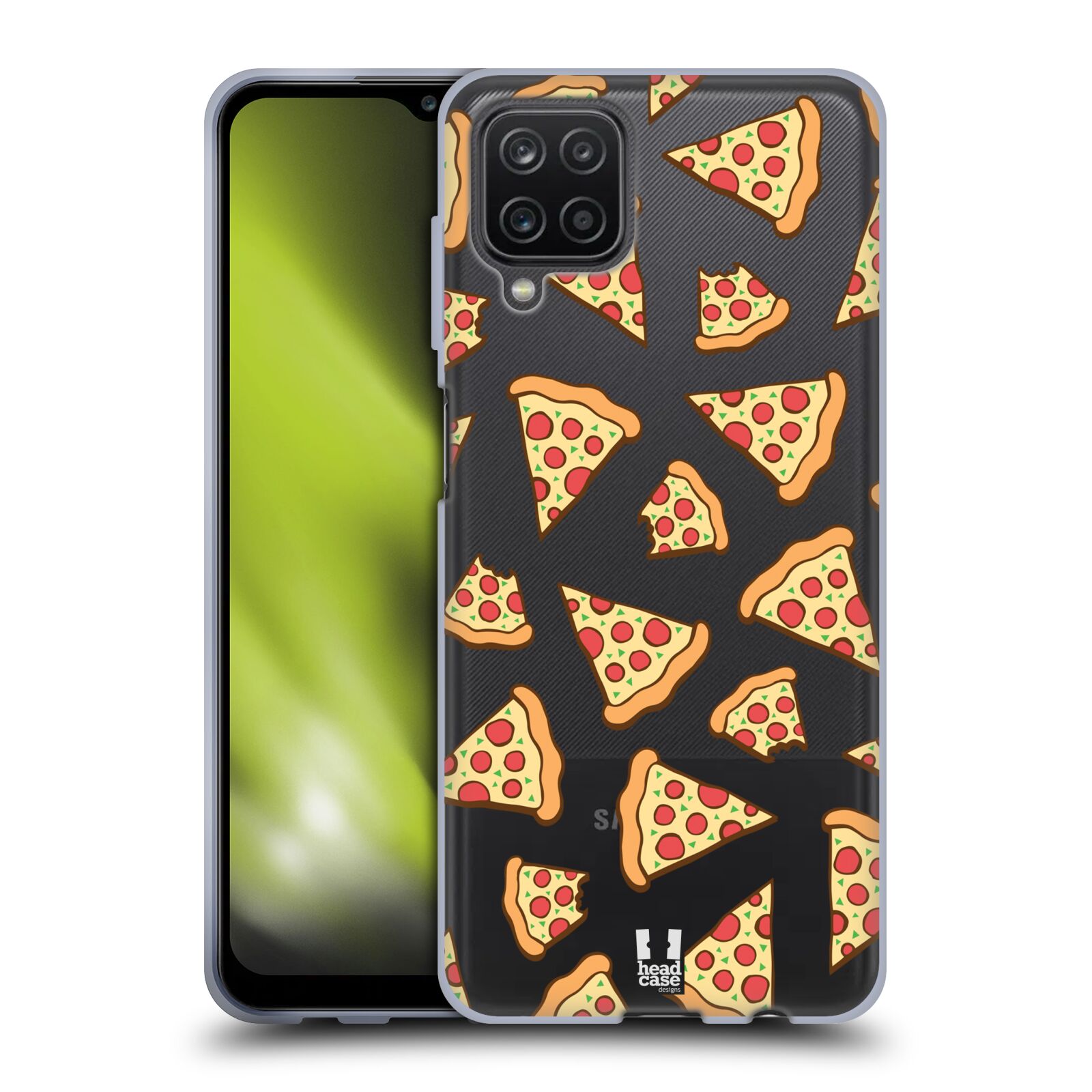 Silikonové pouzdro na mobil Samsung Galaxy A12 - Head Case - Pizza (Silikonový kryt či obal na mobilní telefon s motivem Pizza pro Samsung Galaxy A12)