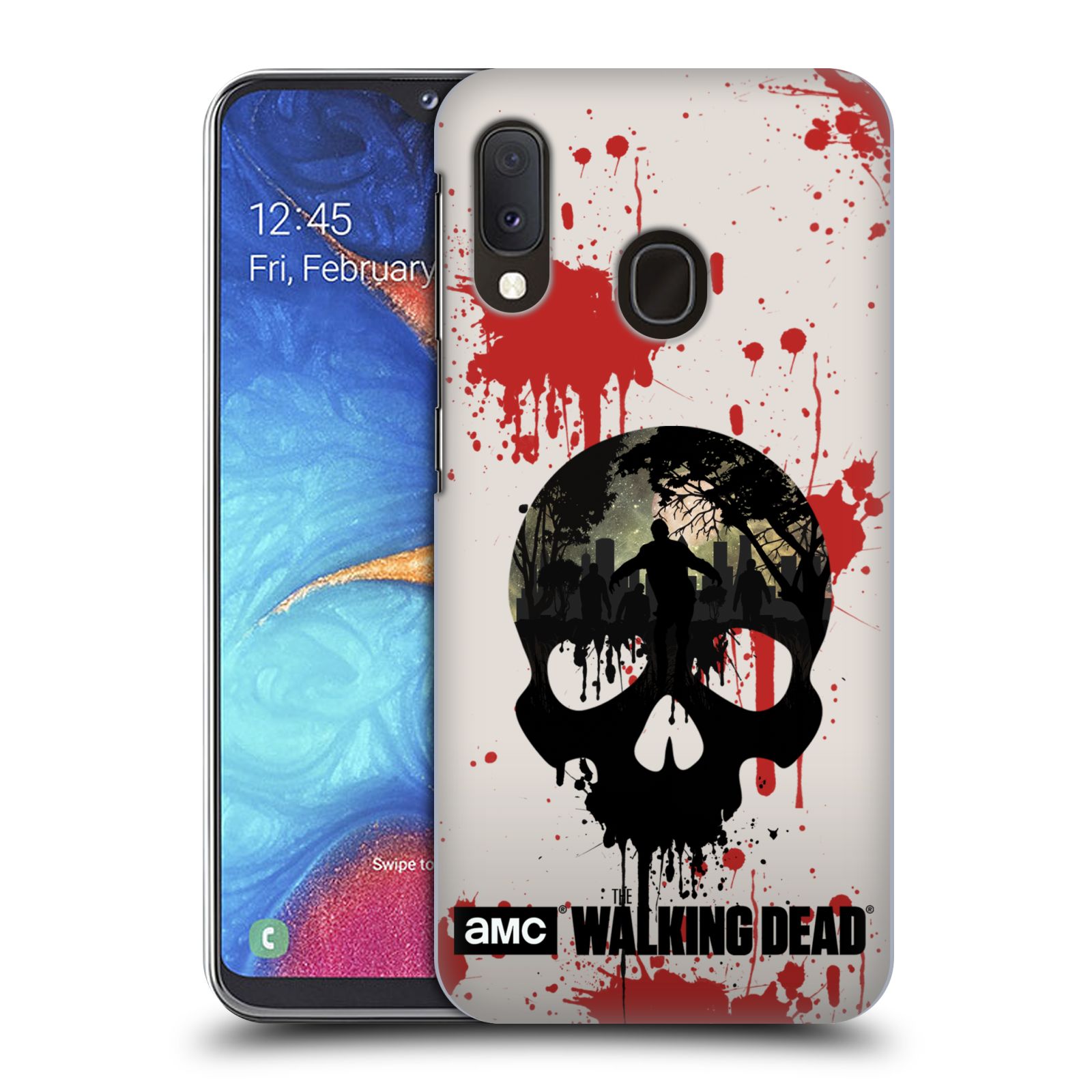 Plastové pouzdro na mobil Samsung Galaxy A20e - Head Case - Živí mrtví - Lebka