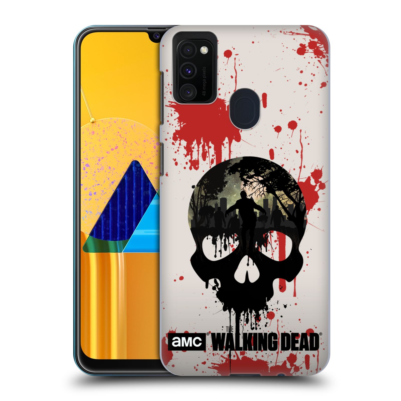 Plastové pouzdro na mobil Samsung Galaxy M21 - Head Case - Živí mrtví - Lebka (Plastový kryt, pouzdro, obal na mobilní telefon Samsung Galaxy M21 M215F Dual Sim s motivem Živí mrtví - Lebka)