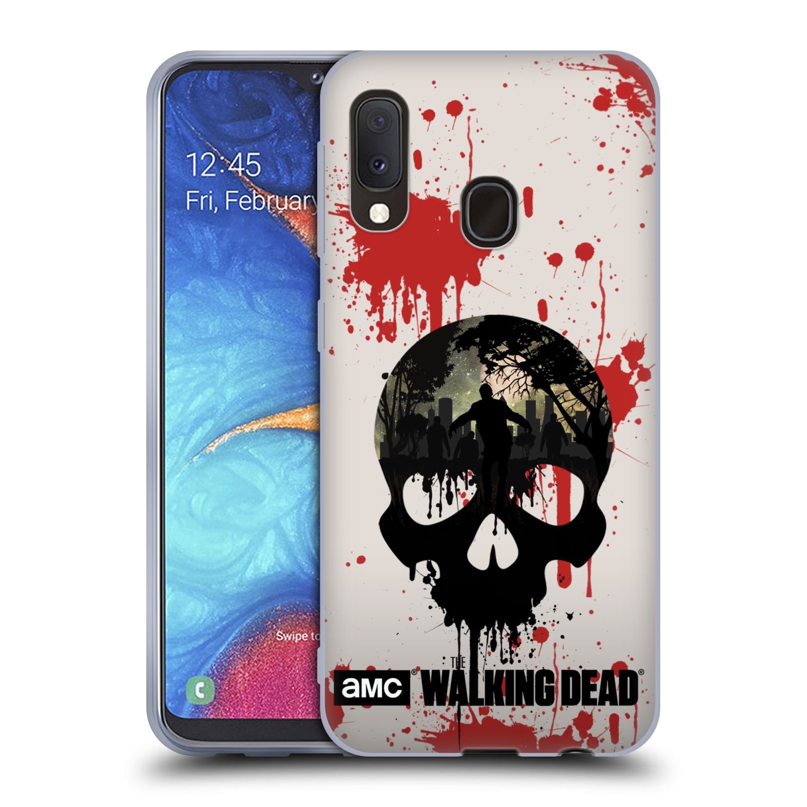 Silikonové pouzdro na mobil Samsung Galaxy A20e - Head Case - Živí mrtví - Lebka