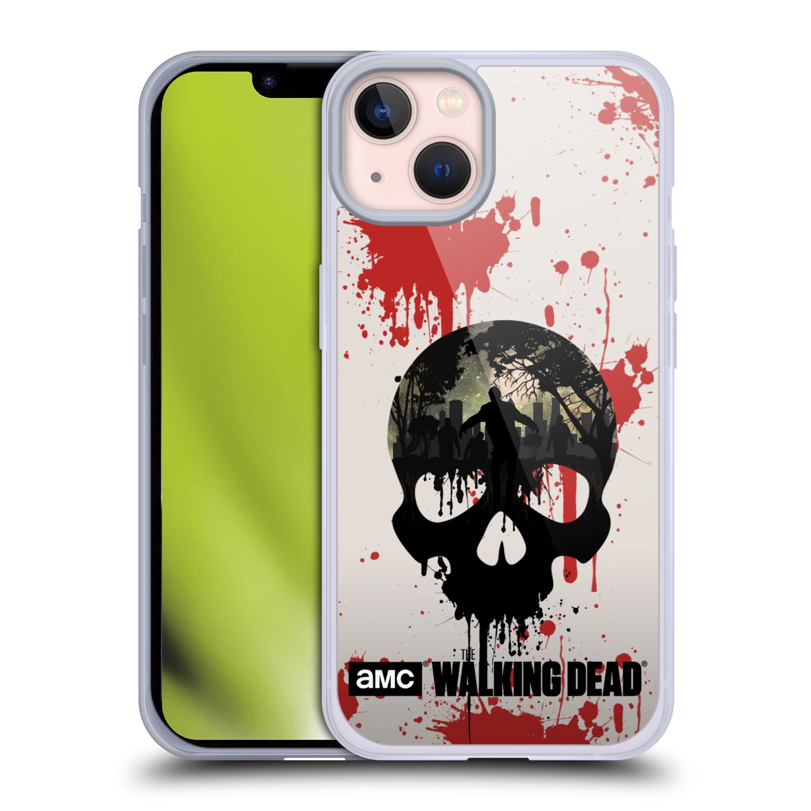 Silikonové pouzdro na mobil Apple iPhone 13 - Head Case - Živí mrtví - Lebka (Silikonový kryt, obal, pouzdro na mobilní telefon Apple iPhone 13 s motivem Živí mrtví - Lebka)