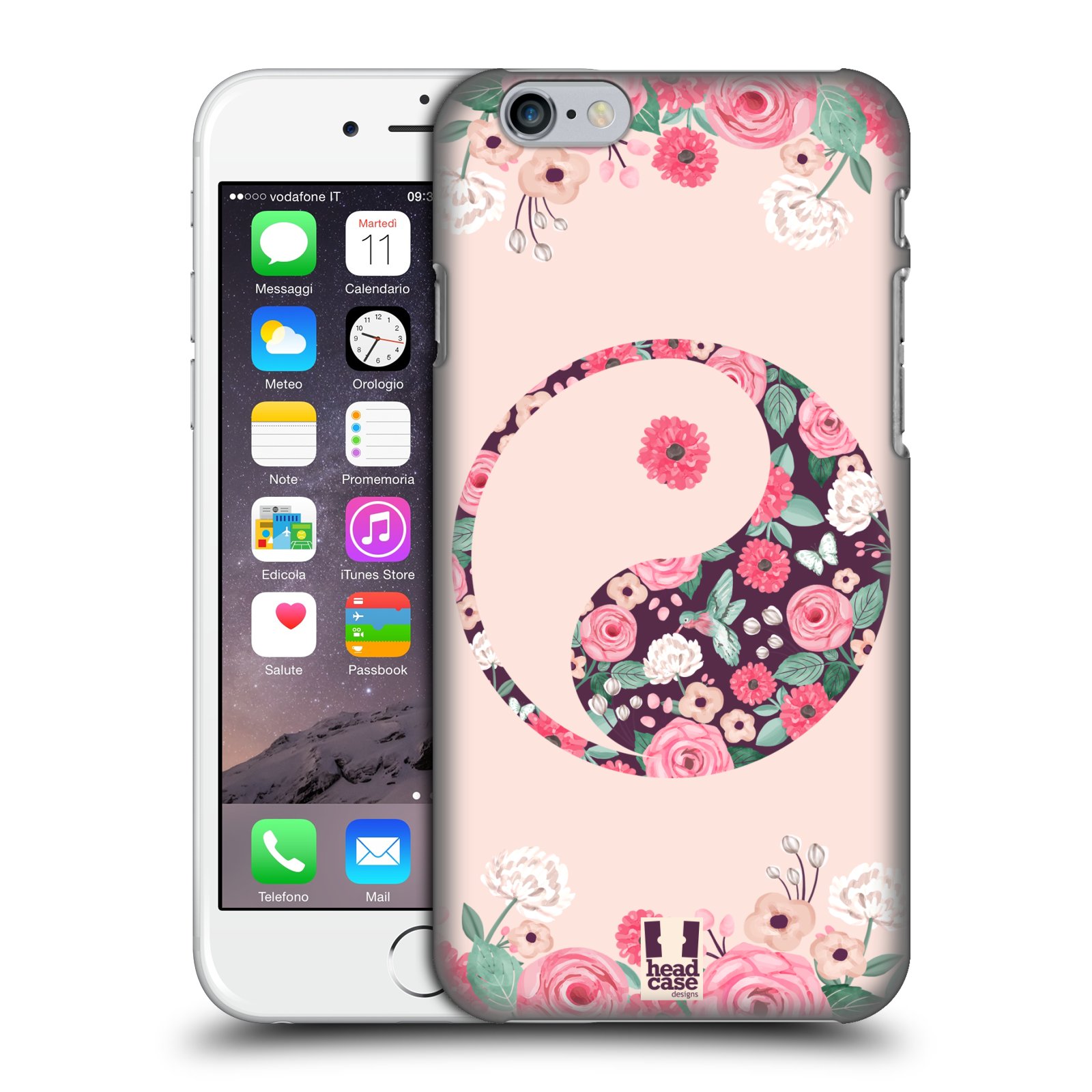 Plastové pouzdro na mobil Apple iPhone 6 a 6S HEAD CASE Yin a Yang Floral (Kryt či obal na mobilní telefon Apple iPhone 6 a 6S)