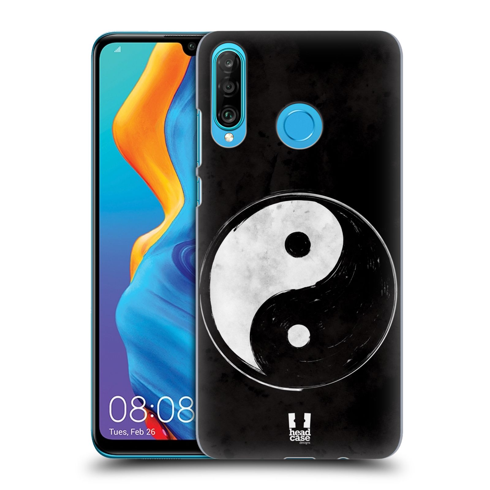 Plastové pouzdro na mobil Huawei P30 Lite - Head Case - Yin a Yang BW (Plastový kryt, pouzdro, obal na mobilní telefon Huawei P30 Lite Dual Sim (MAR-L01A, MAR-L21A, MAR-LX1A) s motivem Yin a Yang BW)