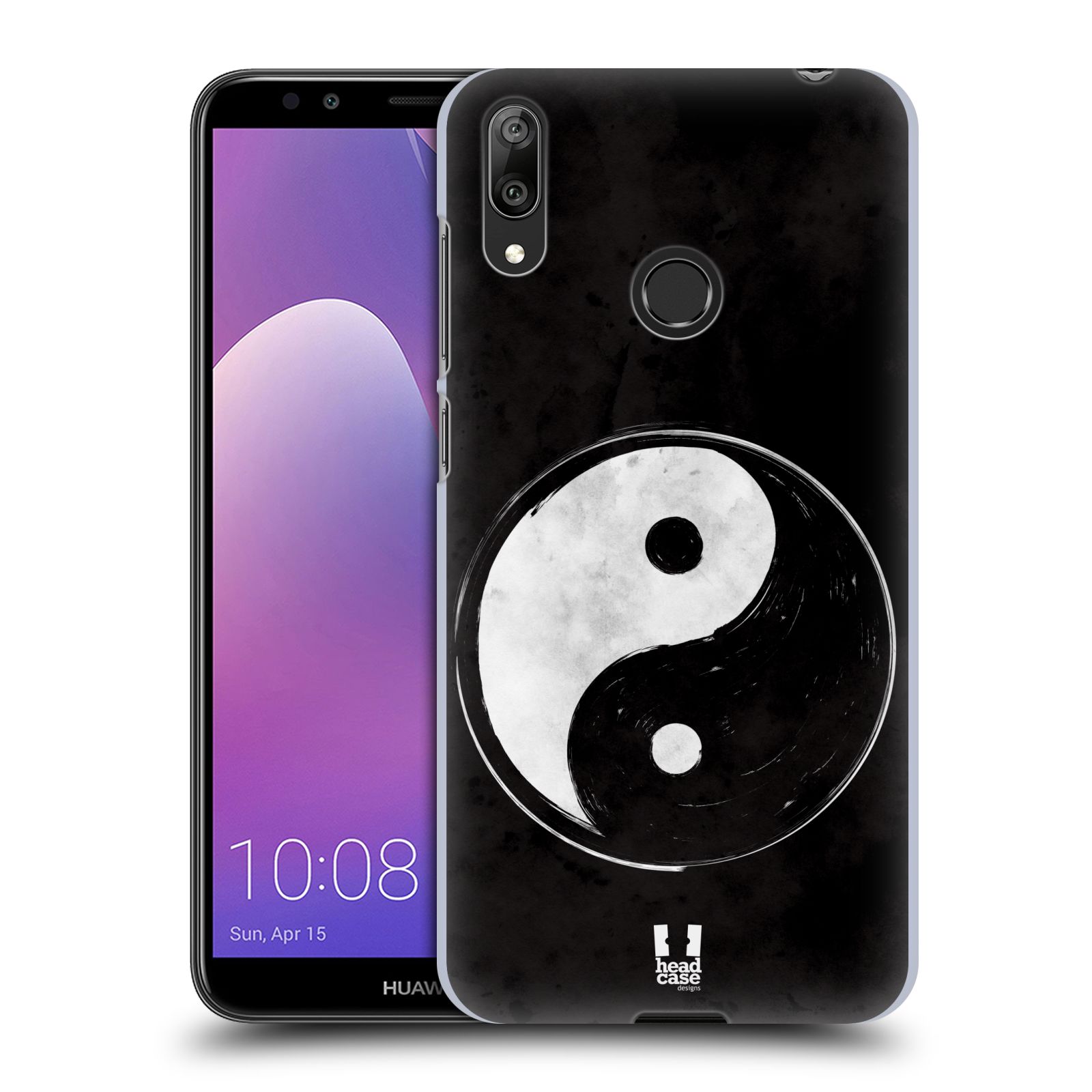 Plastové pouzdro na mobil Huawei Y7 (2019) - Head Case - Yin a Yang BW (Plastový kryt, pouzdro, obal na mobilní telefon Huawei Y7 2019 s motivem Yin a Yang BW)