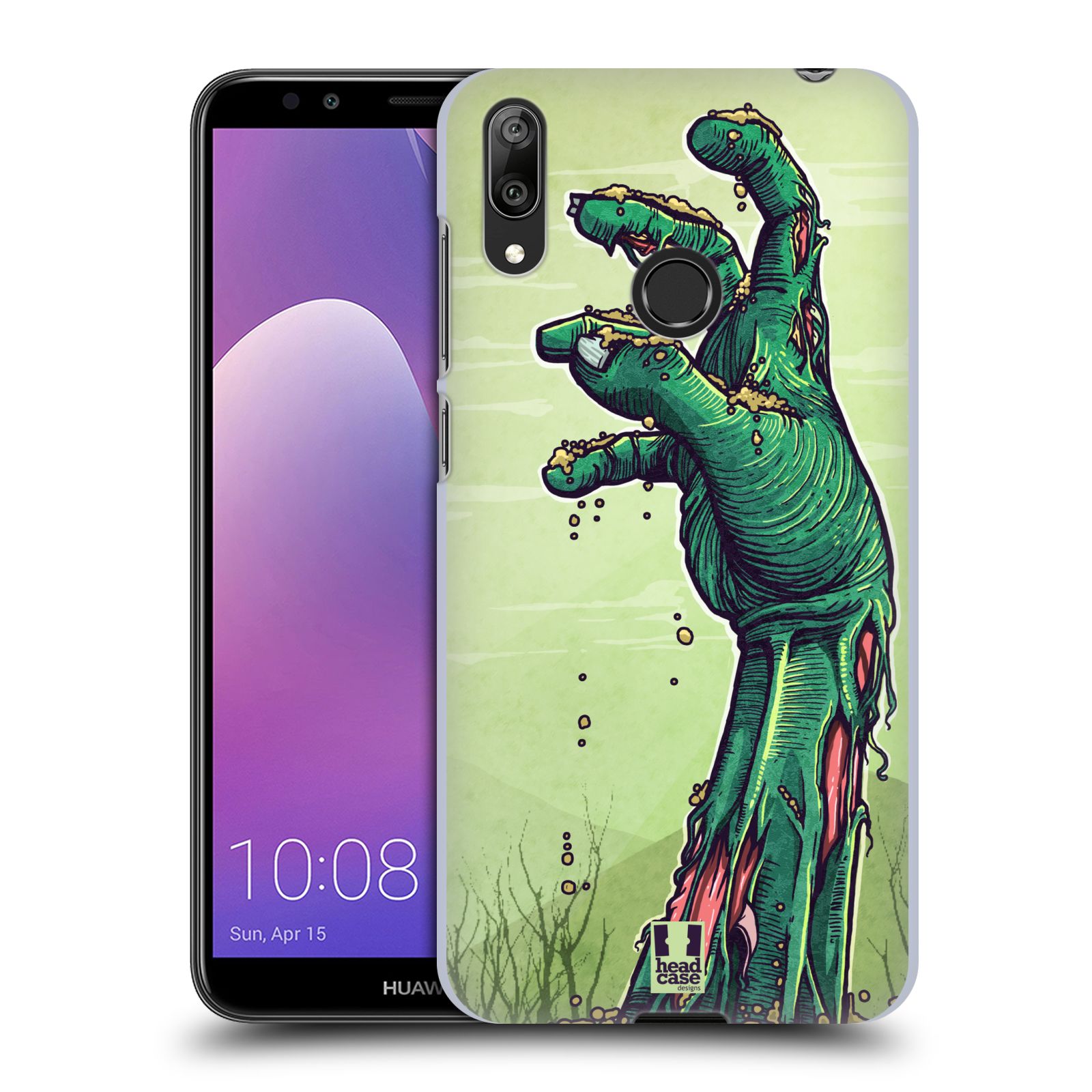 Plastové pouzdro na mobil Huawei Y7 (2019) - Head Case - ZOMBIE RUKA (Plastový kryt, pouzdro, obal na mobilní telefon Huawei Y7 2019 s motivem ZOMBIE RUKA)